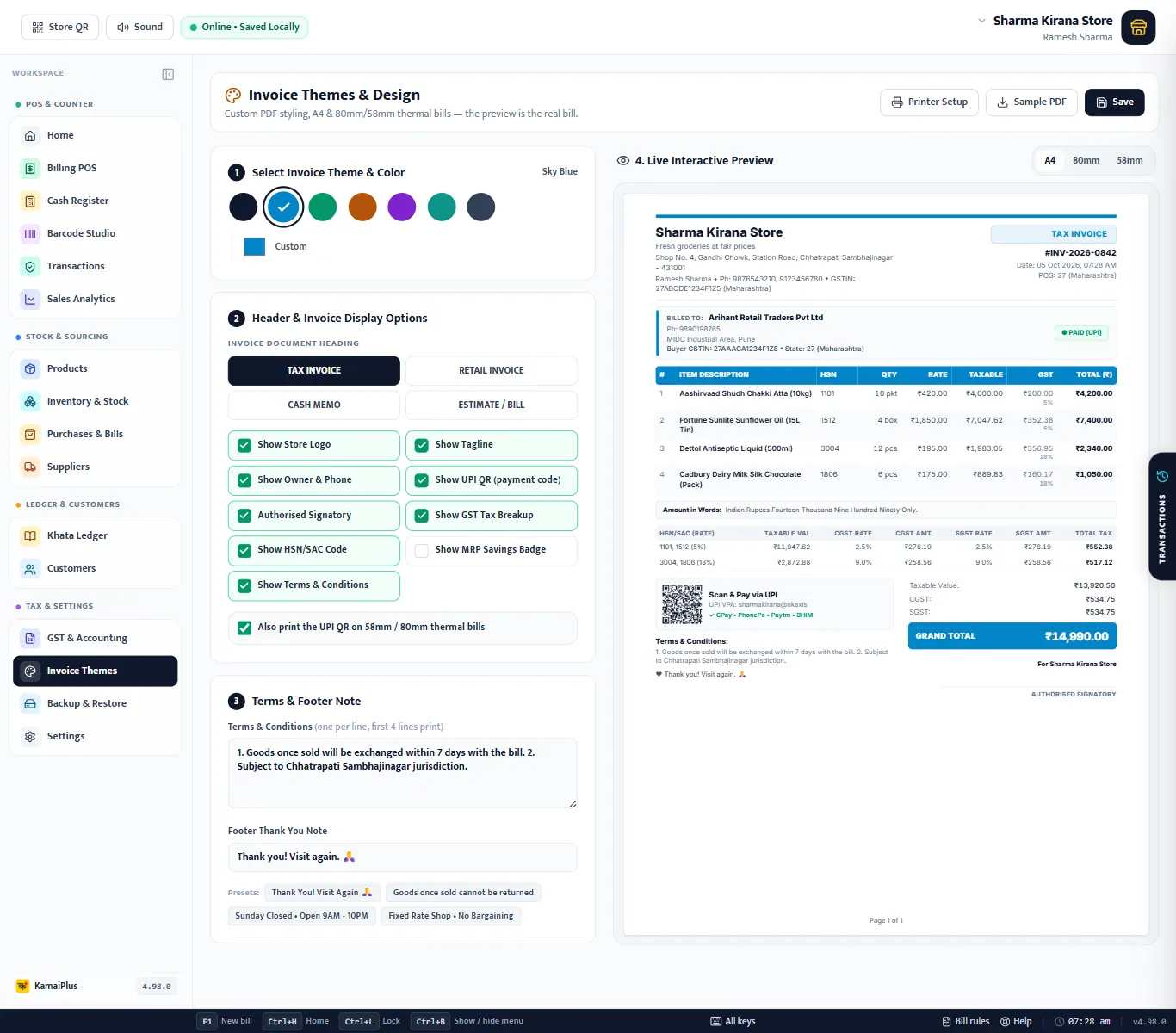 KamaiPlus invoice themes